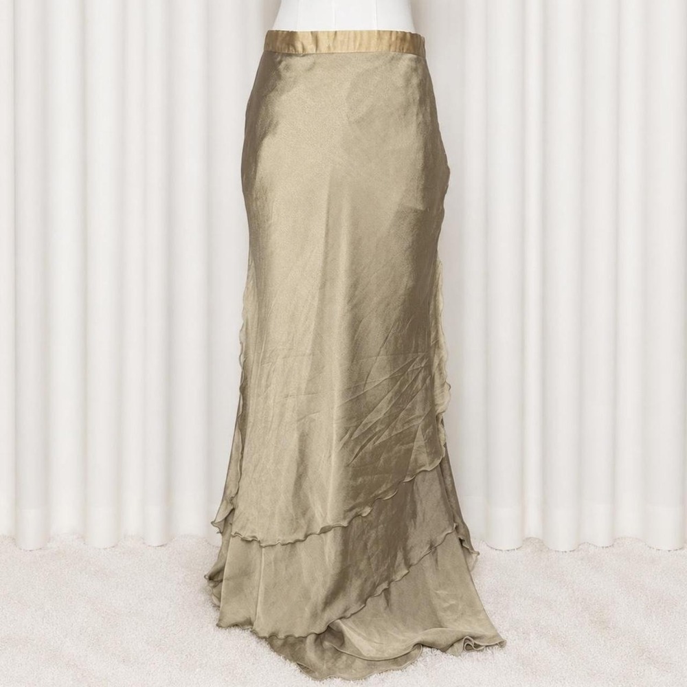Vintage Y2K Franc Sarabia Champagne Mermaid Maxi Skirt